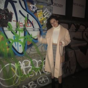 Creme colored trench coat